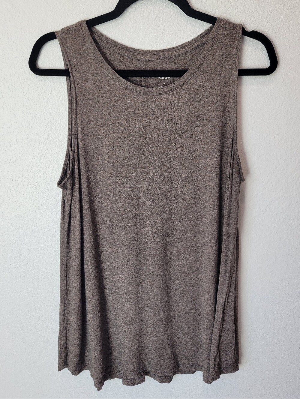Nine West Taupe Scoop Neck Tank